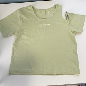 Converse Light Sage Green One-Shoulder Tee